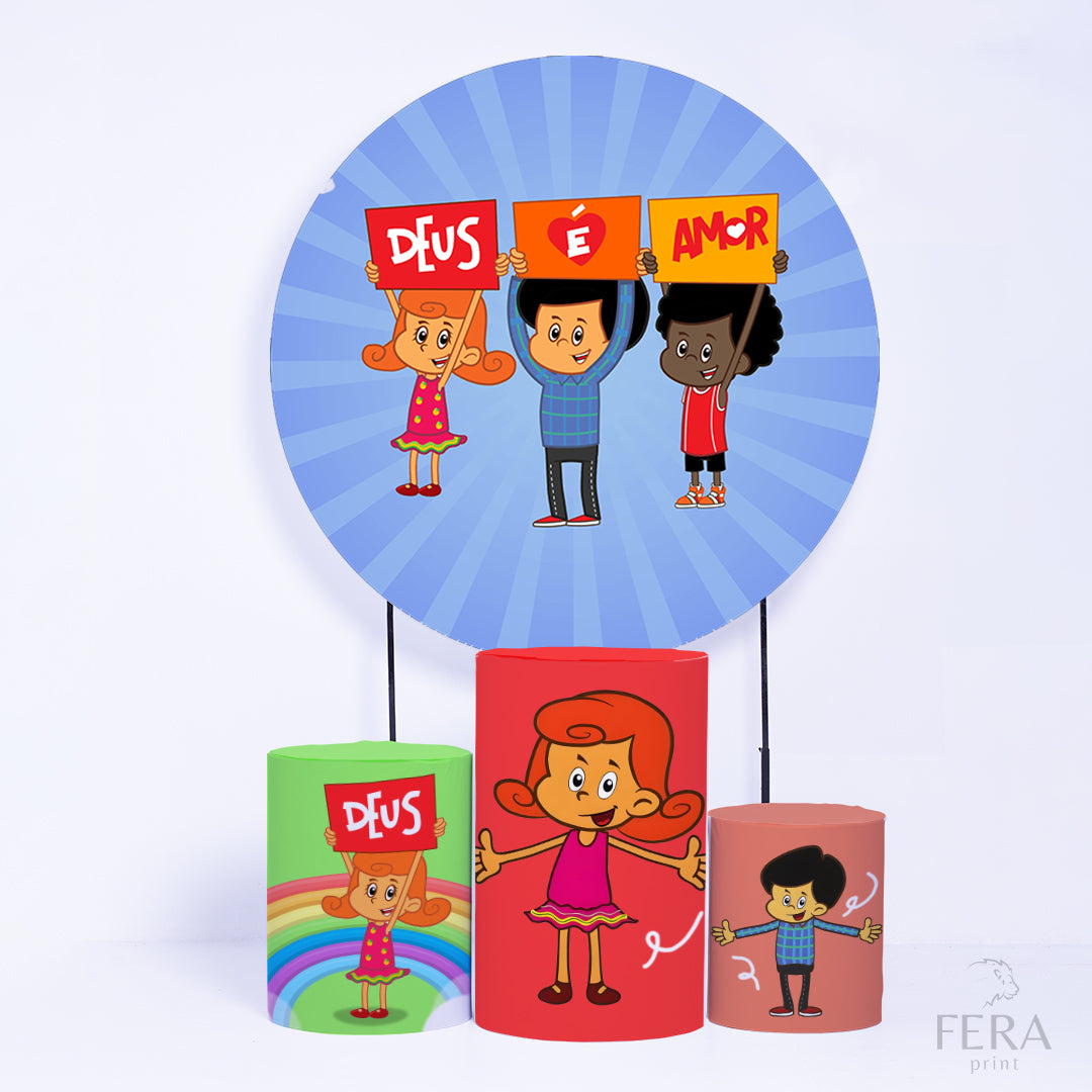 Kit Capa Cilindros + Capa Painel Deus É Amor Sublimado
