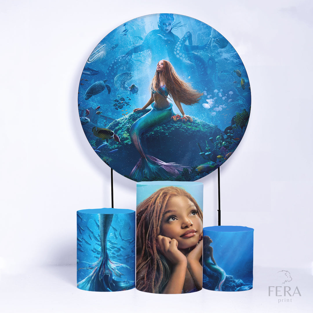 Kit Capa Cilindros + Capa Painel Princesa Sereia Sublimado