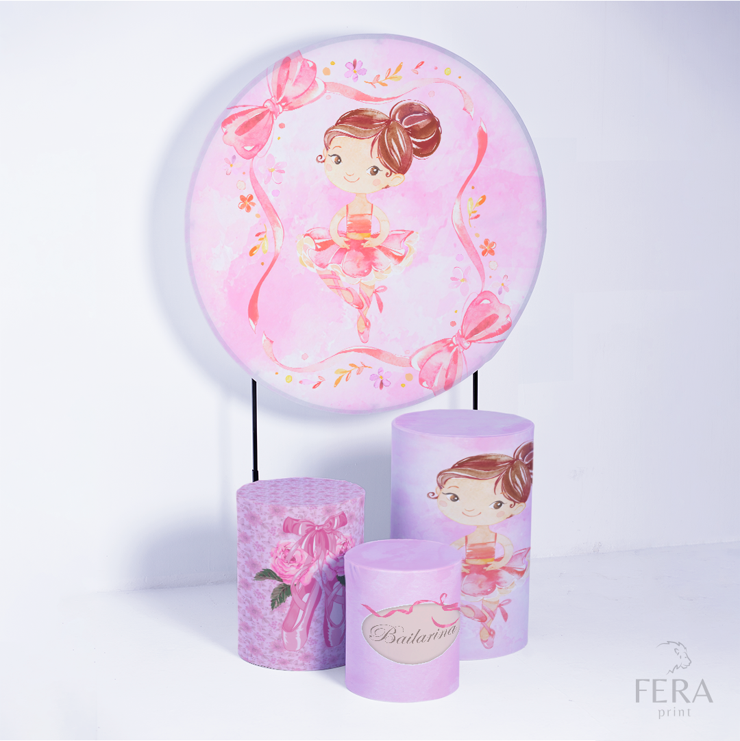 Kit Painéis + Trio Capa Cilindro Casado Bailarina c/ Elástico Veste Fácil