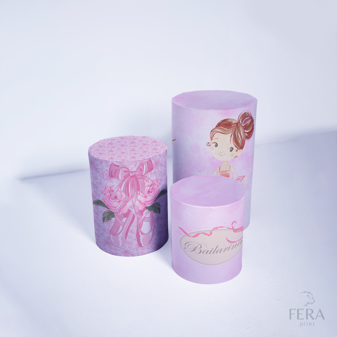 Kit Painéis + Trio Capa Cilindro Casado Bailarina c/ Elástico Veste Fácil