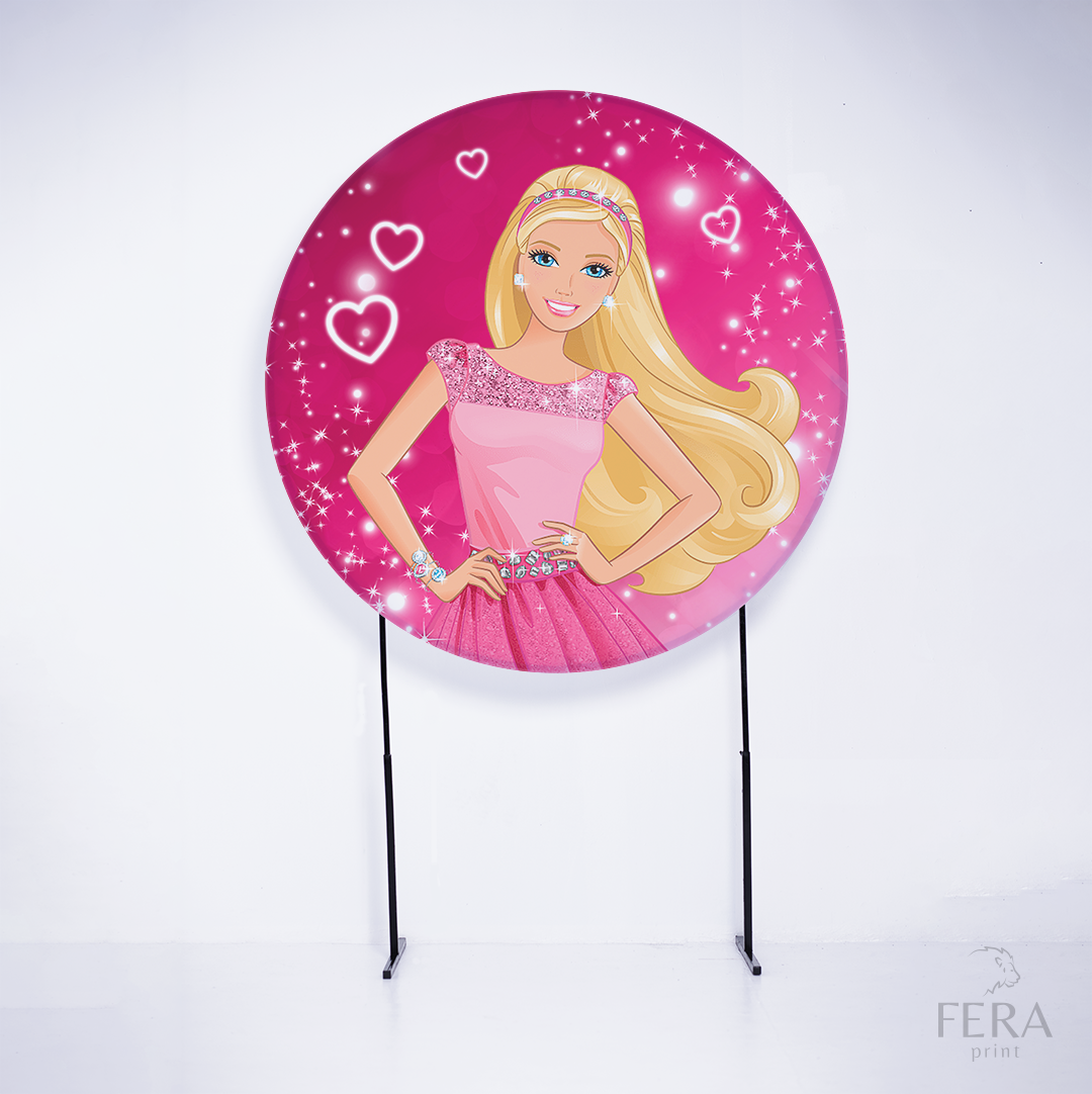 Painel Redondo Boneca Loira Sublimado