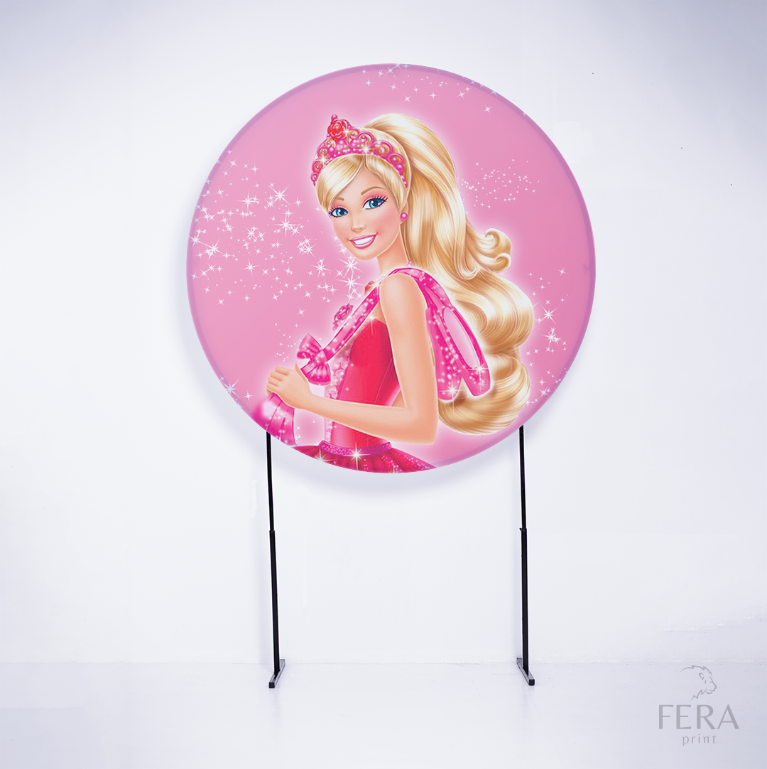 Painel Redondo Boneca Loira Sublimado