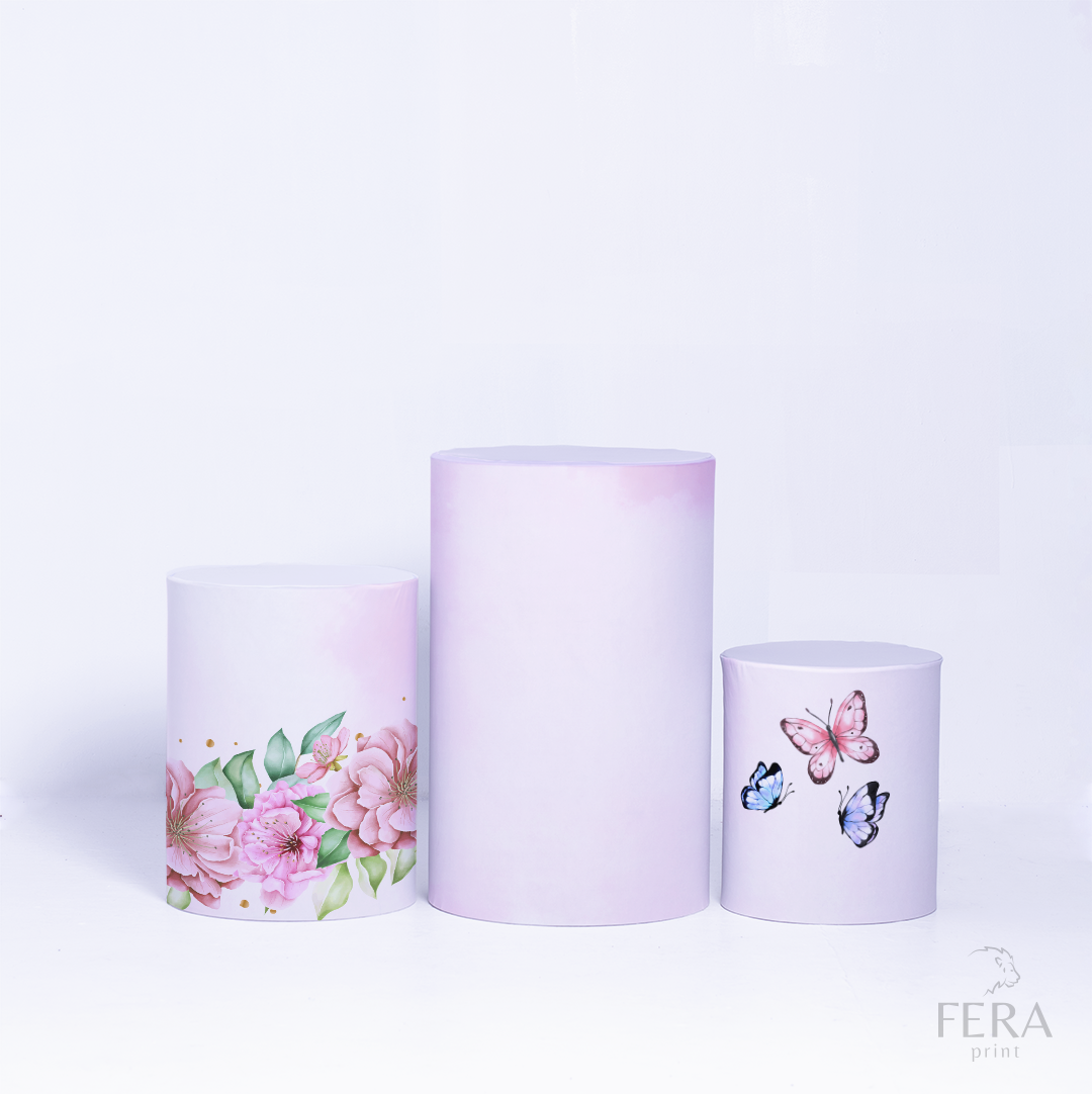 Kit Capa Cilindros + Capa Painel Jardim Borboletas Sublimado
