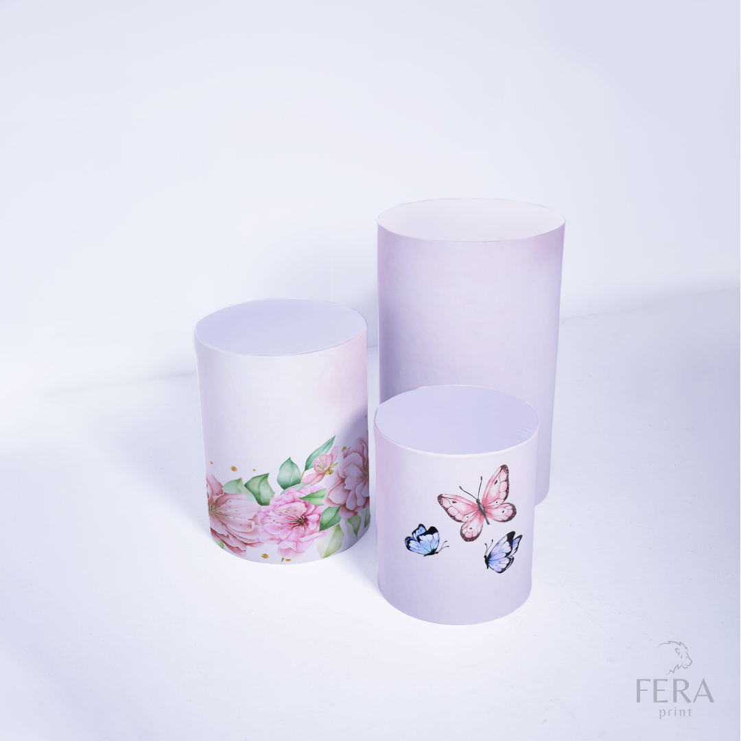 Kit Capa Cilindros + Capa Painel Jardim Borboletas Sublimado