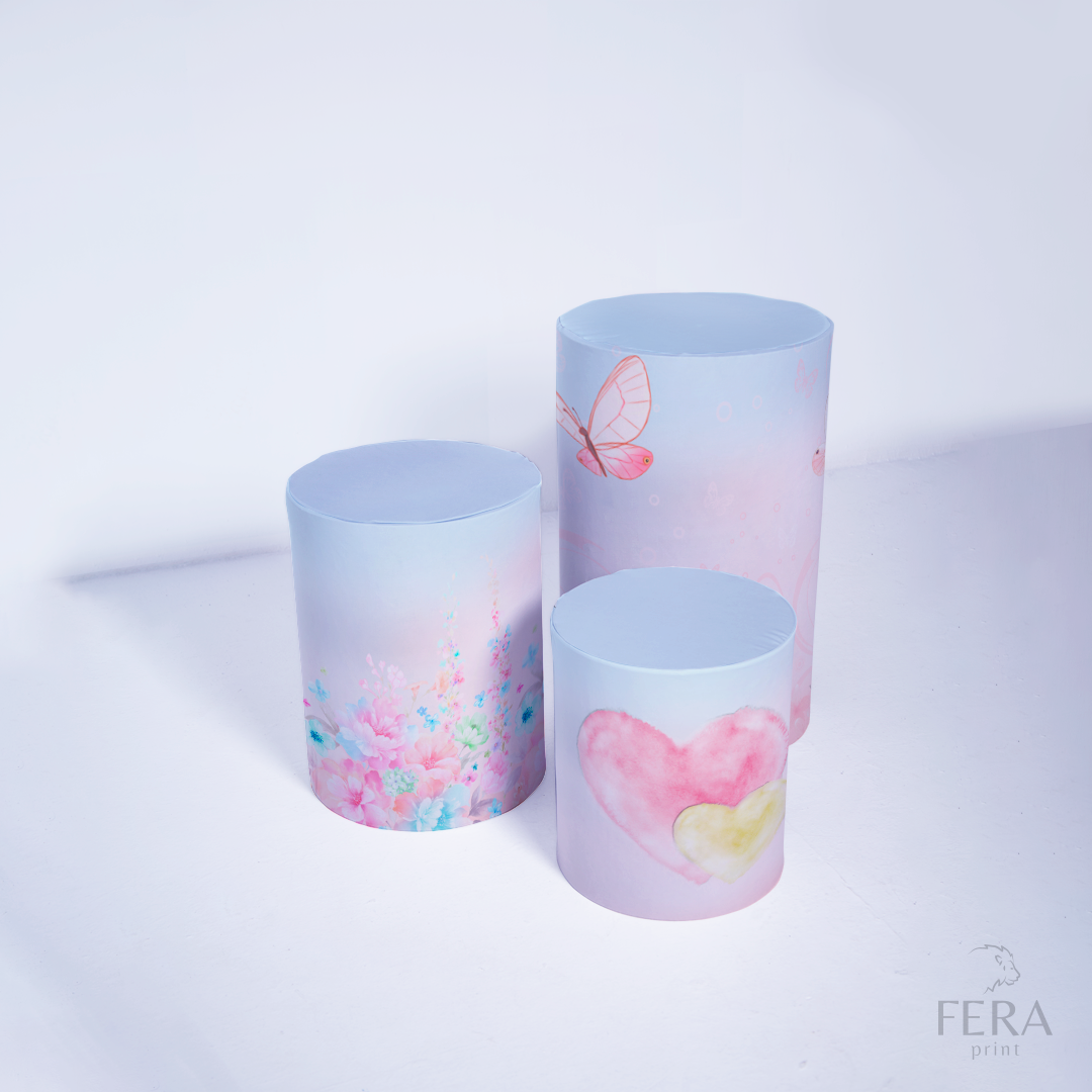 Kit Capa Cilindros + Capa Painel Borboleta Rosa Sublimado