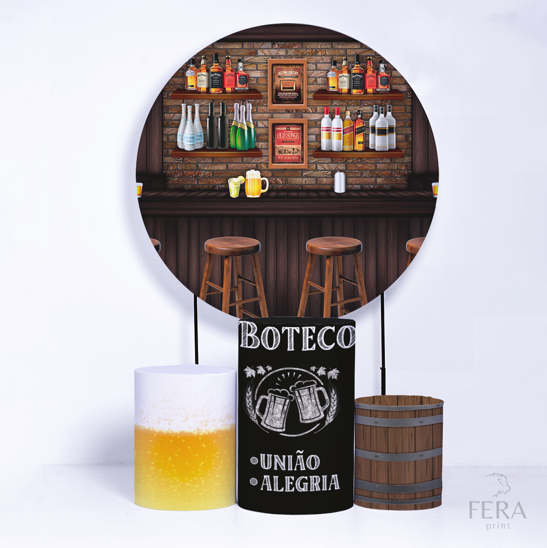 Kit Capa Cilindros + Capa Painel Boteco Balcão Sublimado