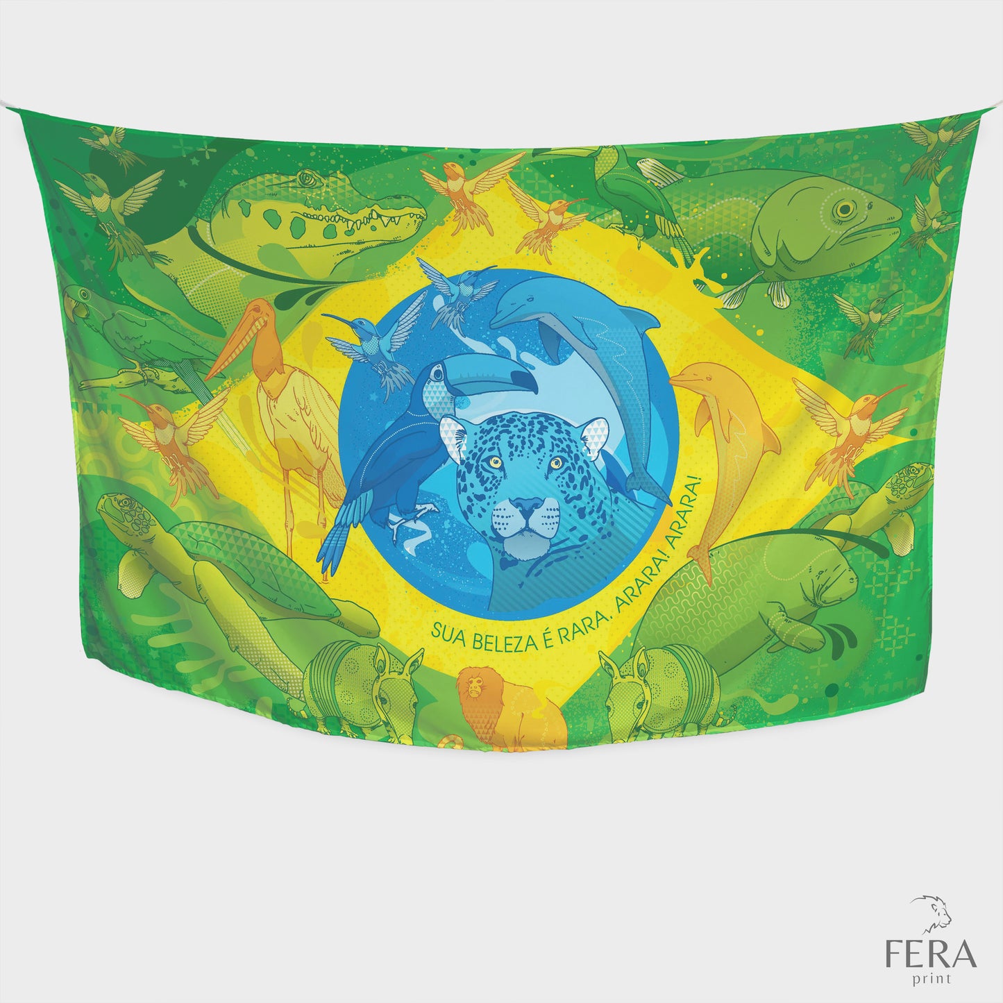 Canga/Pareô Sublimado Brasil 1,00x1,50m