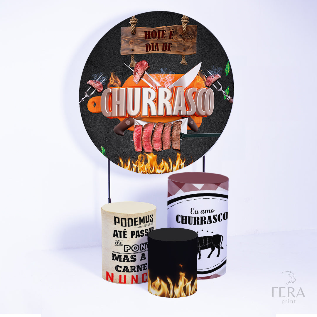 Kit Capa Cilindros + Capa Painel Churrasco Sublimado