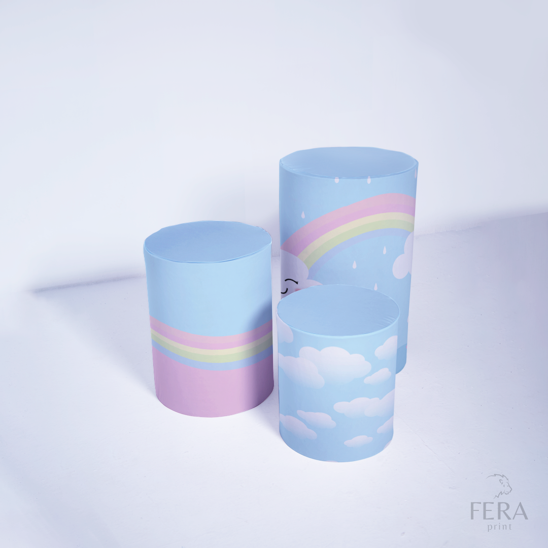 Kit Capa Cilindros + Capa Painel Chuva de Amor Sublimado