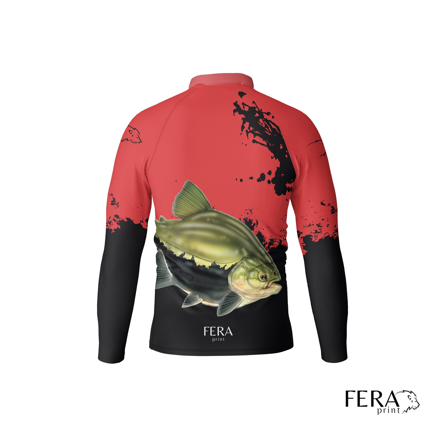 Camiseta de Pesca Manga Longa com Zíper