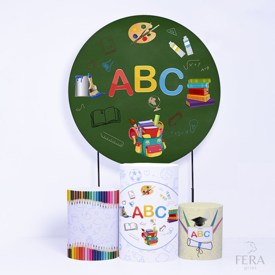 Kit Capa Cilindros + Capa Painel Alfabeto ABC Sublimado