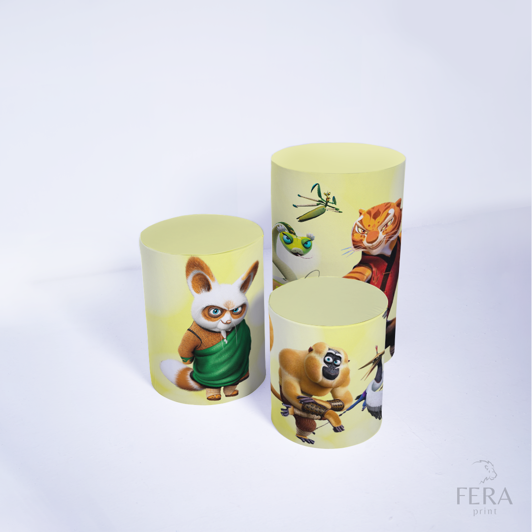 Kit Capa Cilindros + Capa Painel Panda Lutador Sublimado