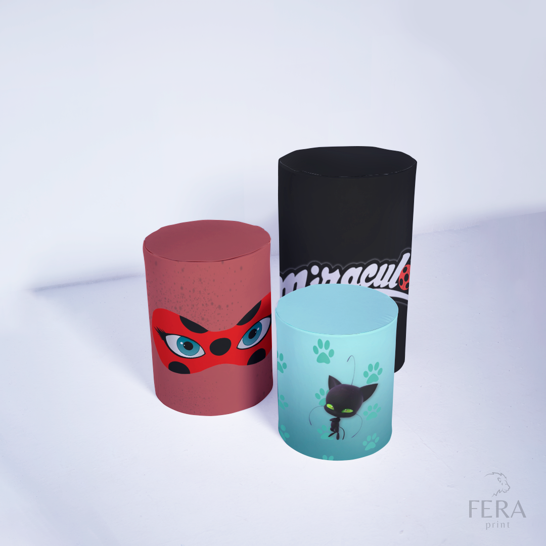 Kit Capa Cilindros + Capa Painel Princesa Joaninha Sublimado