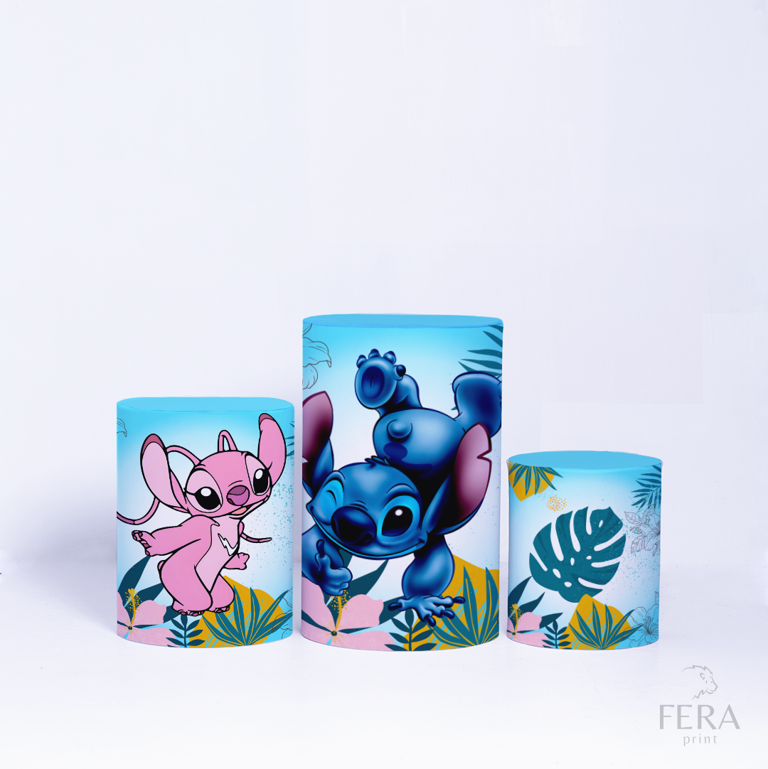 Kit Capa Cilindros + Capa Painel Lilo Et Azul Sublimado