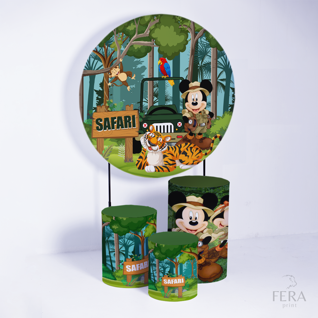Kit Capa Cilindros + Capa Painel Rato Amigo Safari Sublimado
