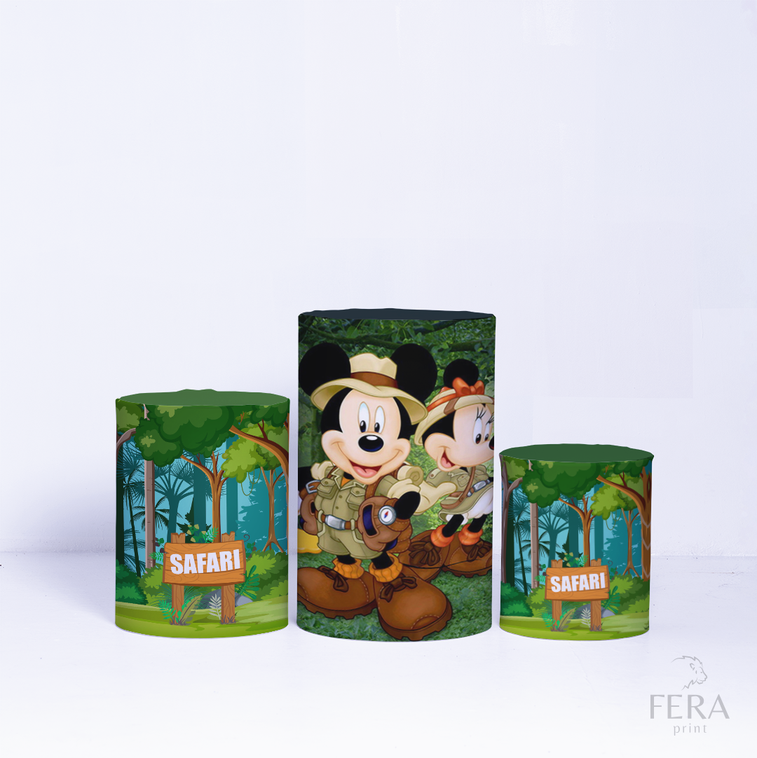 Kit Capa Cilindros + Capa Painel Rato Amigo Safari Sublimado
