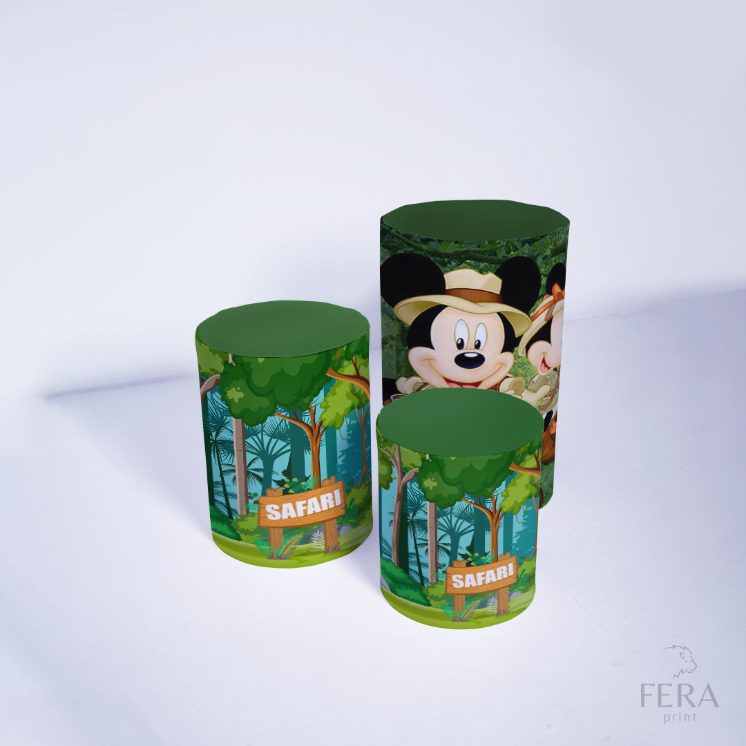 Kit Capa Cilindros + Capa Painel Rato Amigo Safari Sublimado