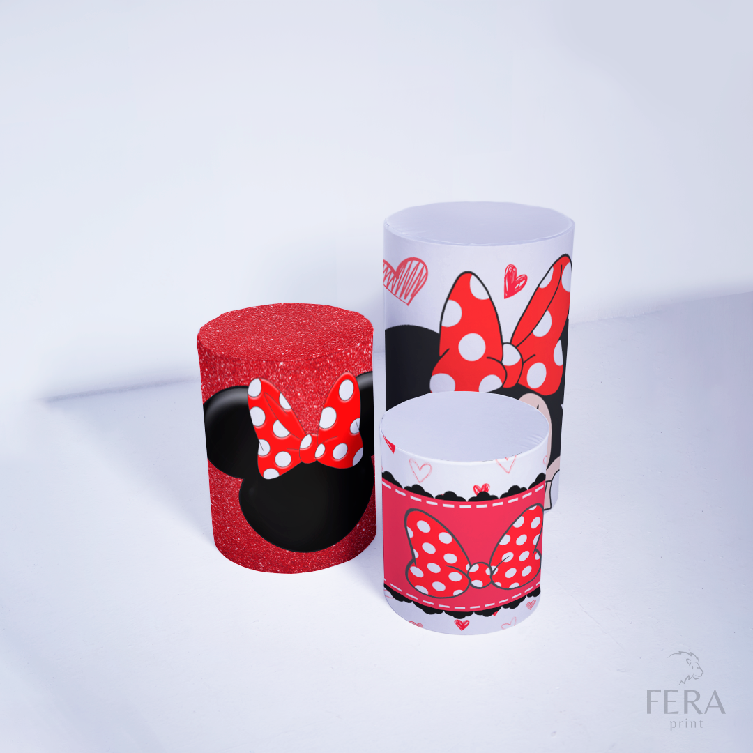 Kit Capa Cilindros + Capa Painel Ratinha Vermelho Sublimado