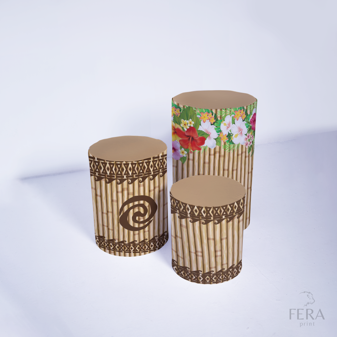 Kit Capa Cilindros + Capa Painel Princesa Havaiana Sublimado