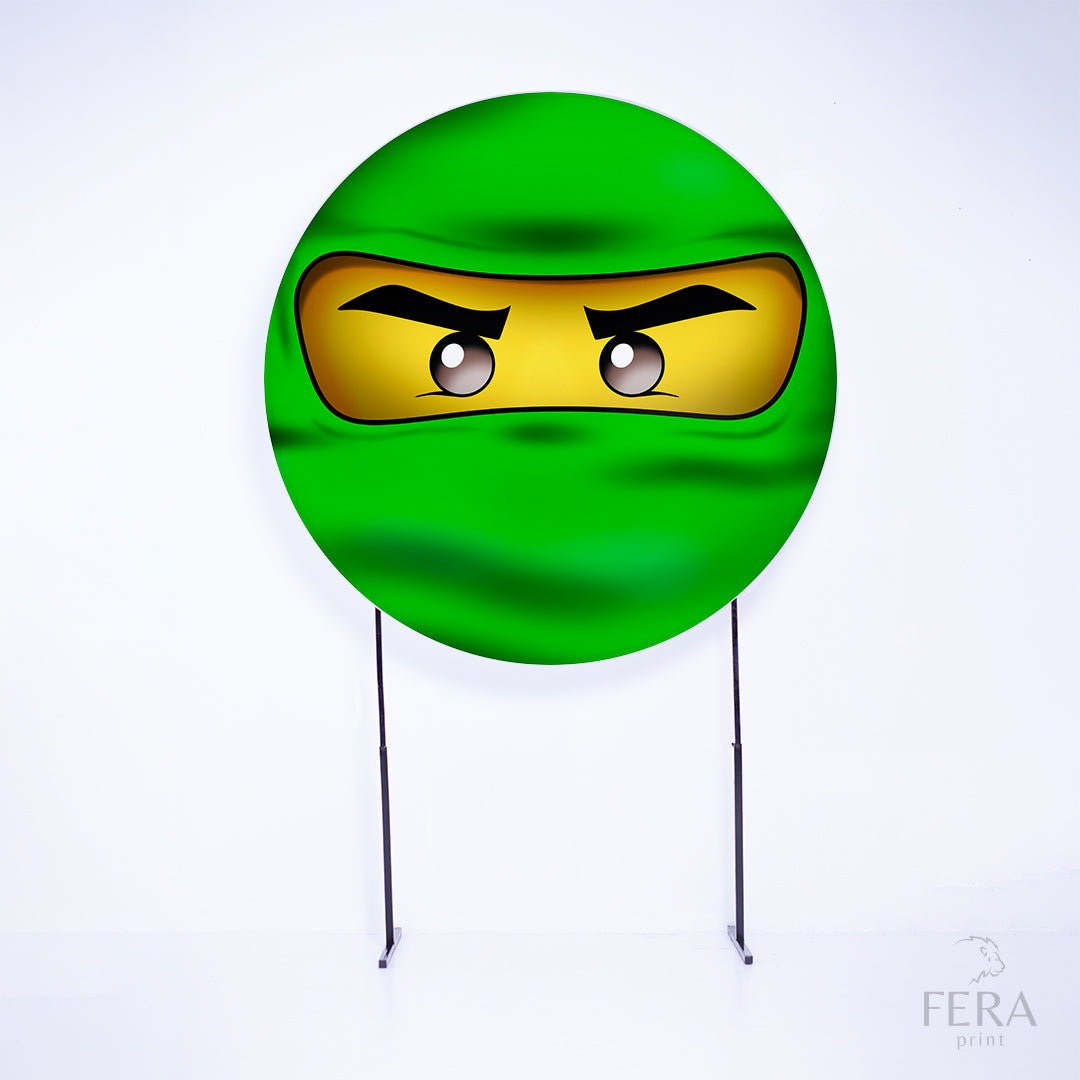 Painel Redondo Ninja Verde Sublimado