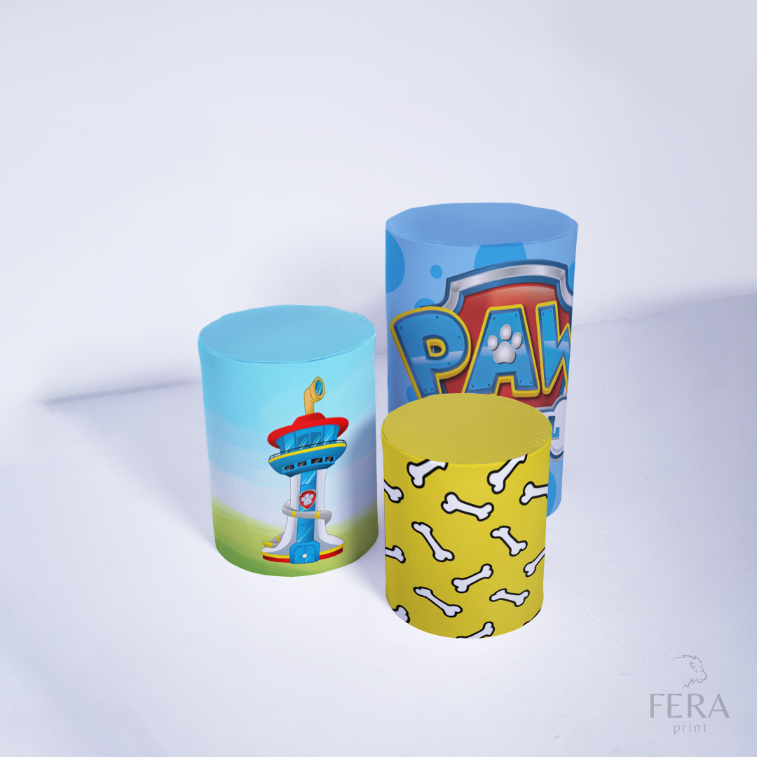 Kit Capa Cilindros + Capa Painel Patrulha Azul e Verde Sublimado
