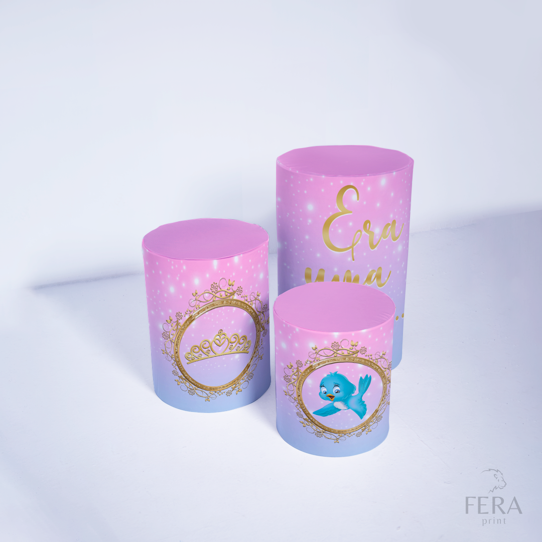 Kit Capa Cilindros + Capa Painel Princesas Sublimado