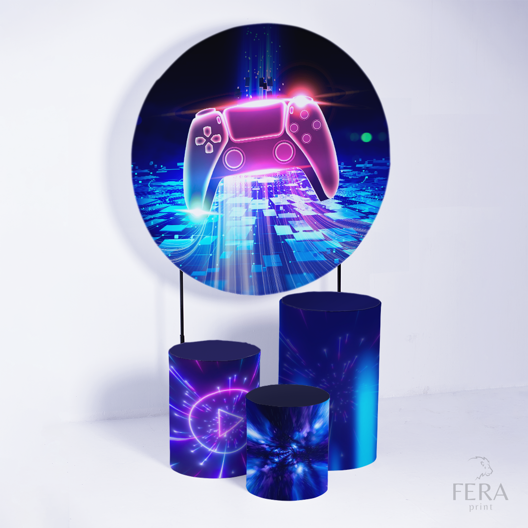 Kit Capa Cilindros + Capa Painel Gamer PS5 Sublimado