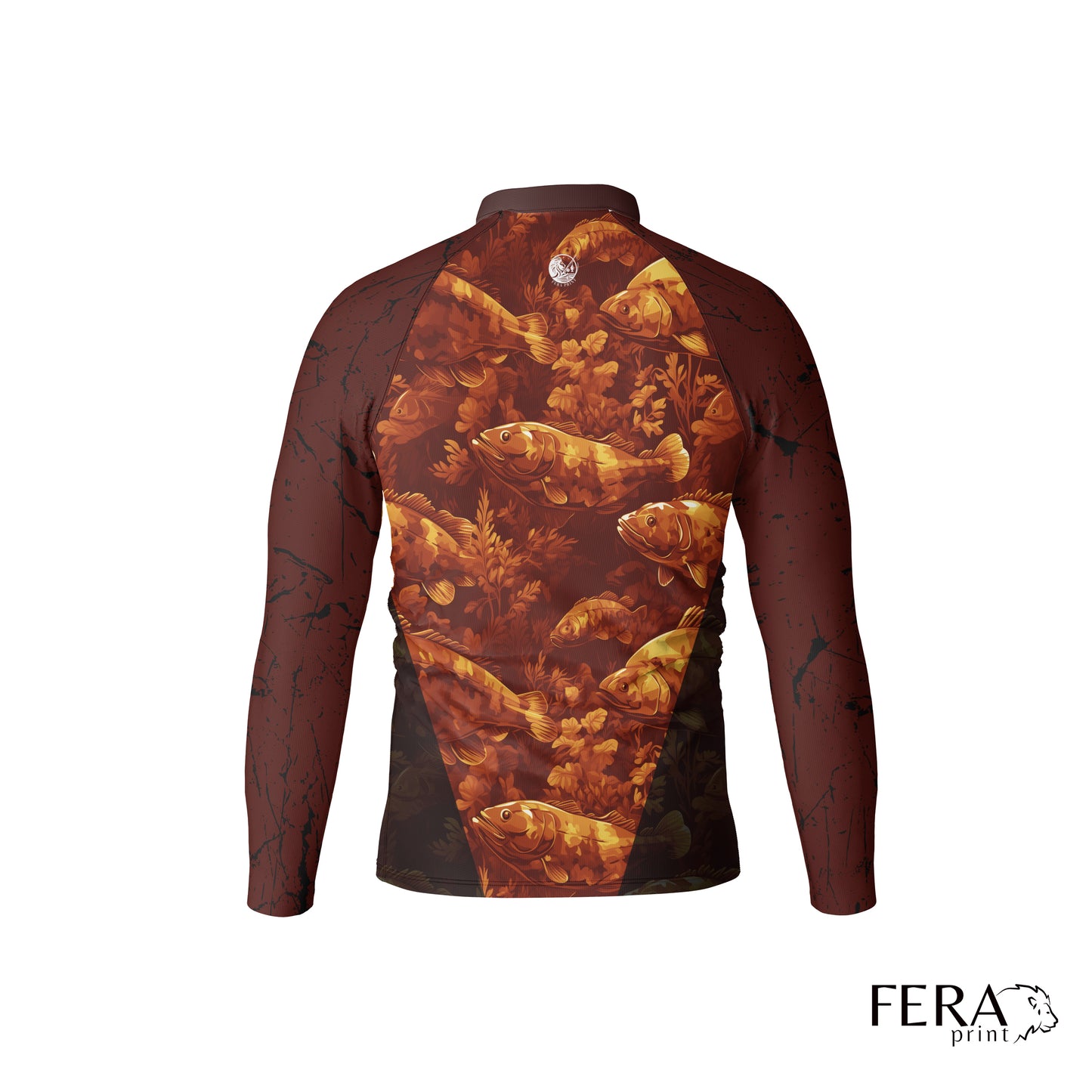 Camiseta de Pesca Manga Longa com Zíper