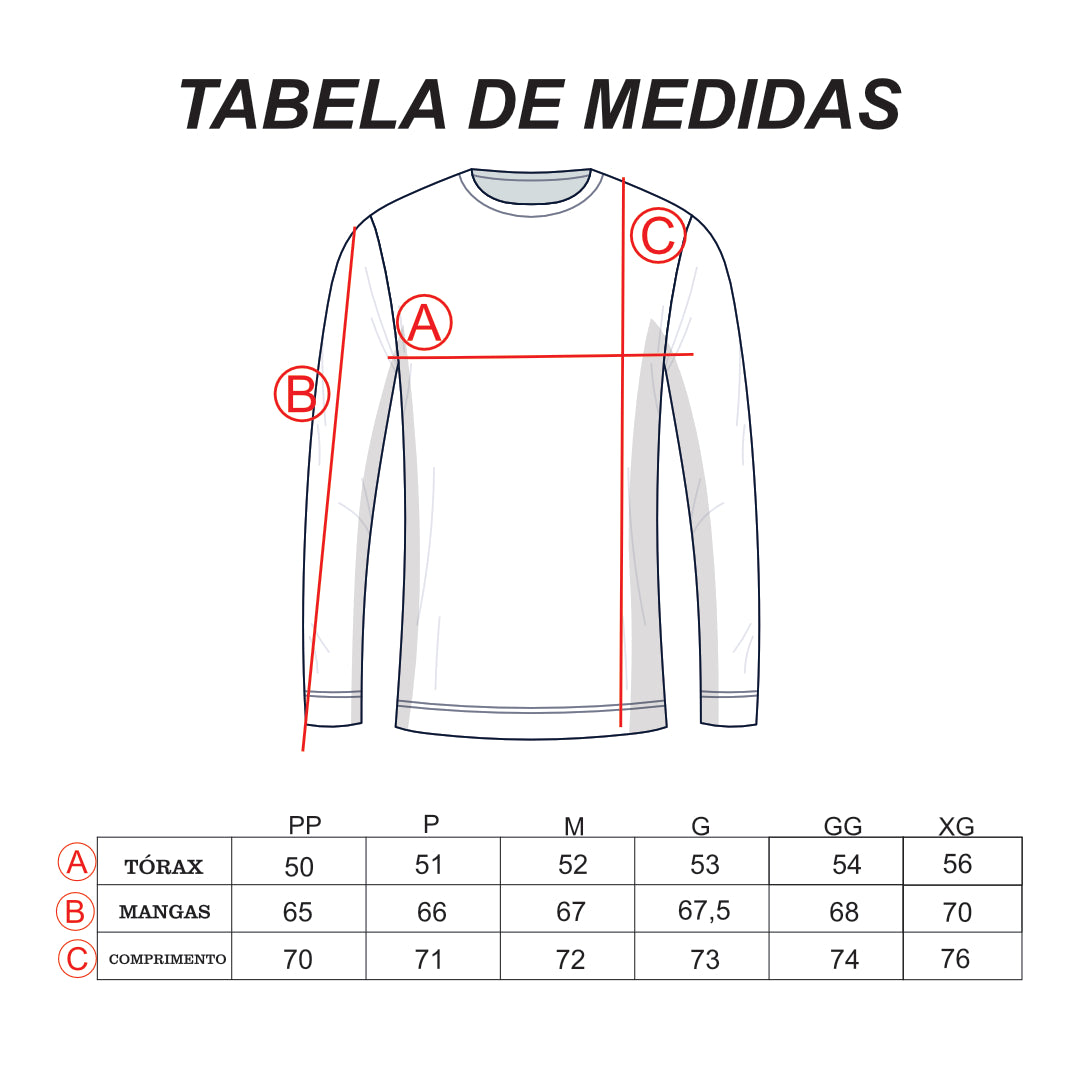 Camiseta UV Manga Longa Masculina