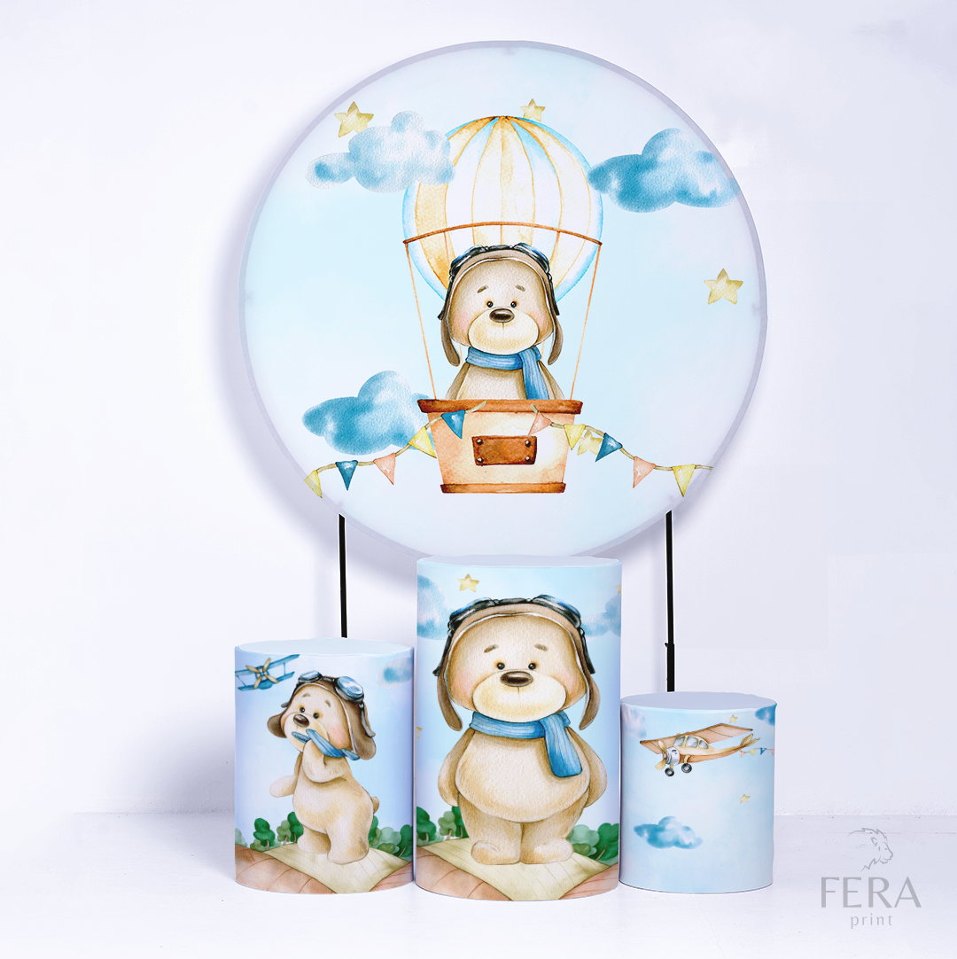 Kit Capa Cilindros + Capa Painel Urso Baloeiro Sublimado