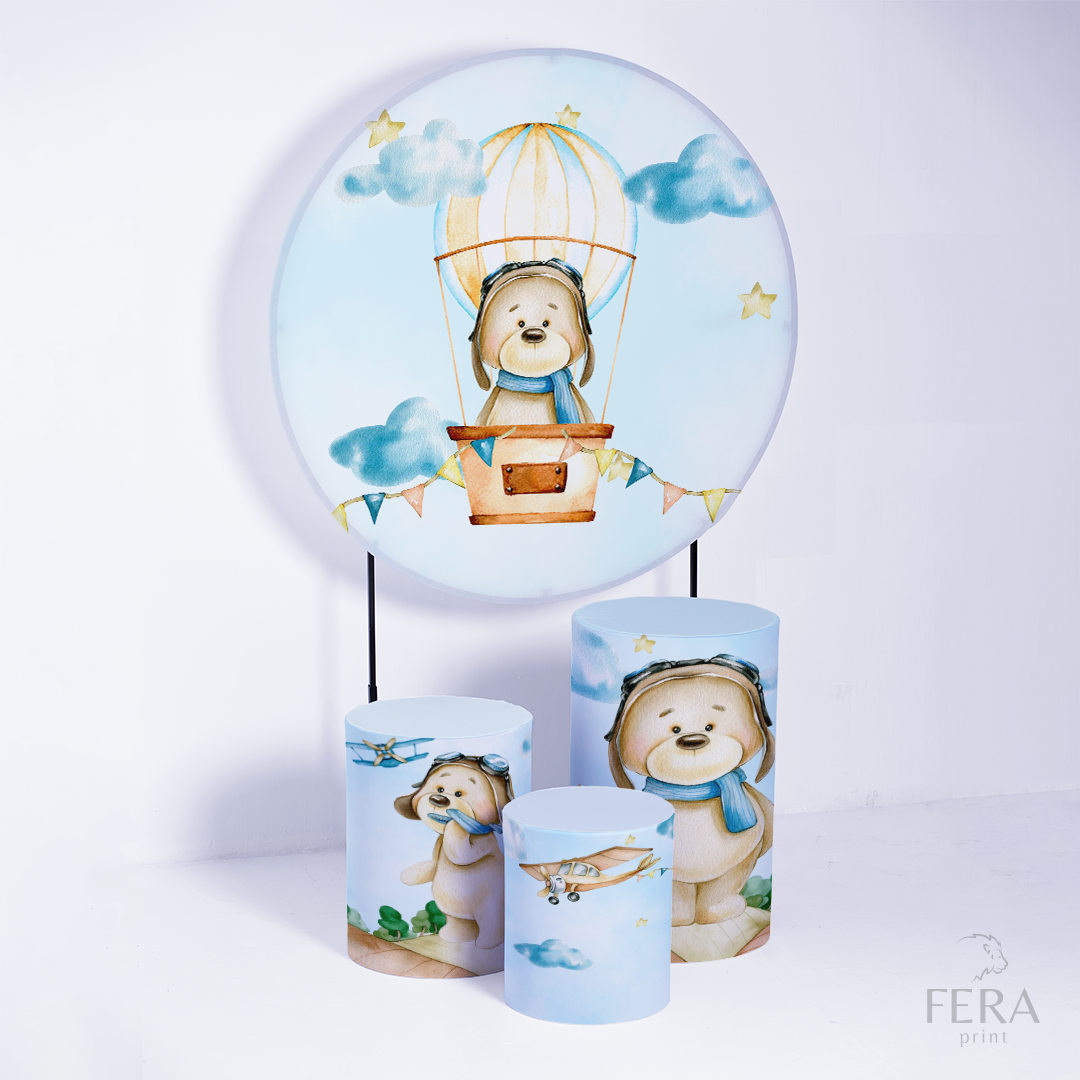 Kit Capa Cilindros + Capa Painel Urso Baloeiro Sublimado