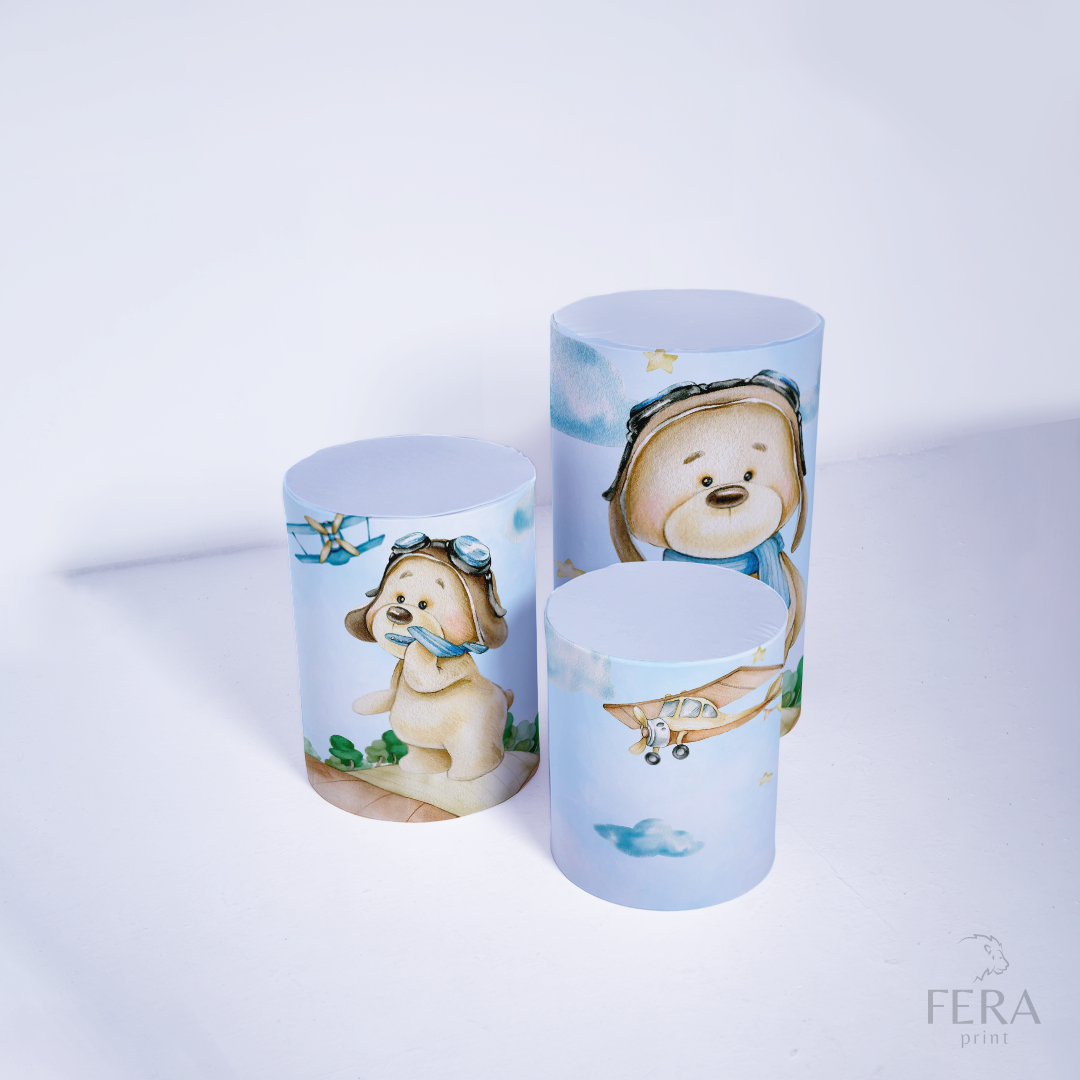 Kit Capa Cilindros + Capa Painel Urso Baloeiro Sublimado