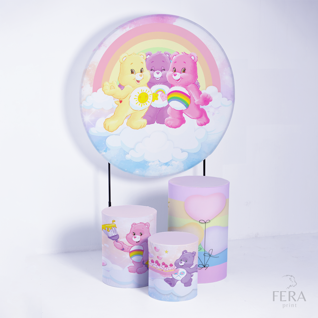 Kit Capa Cilindros + Capa Painel Ursinhos Felizes Sublimado