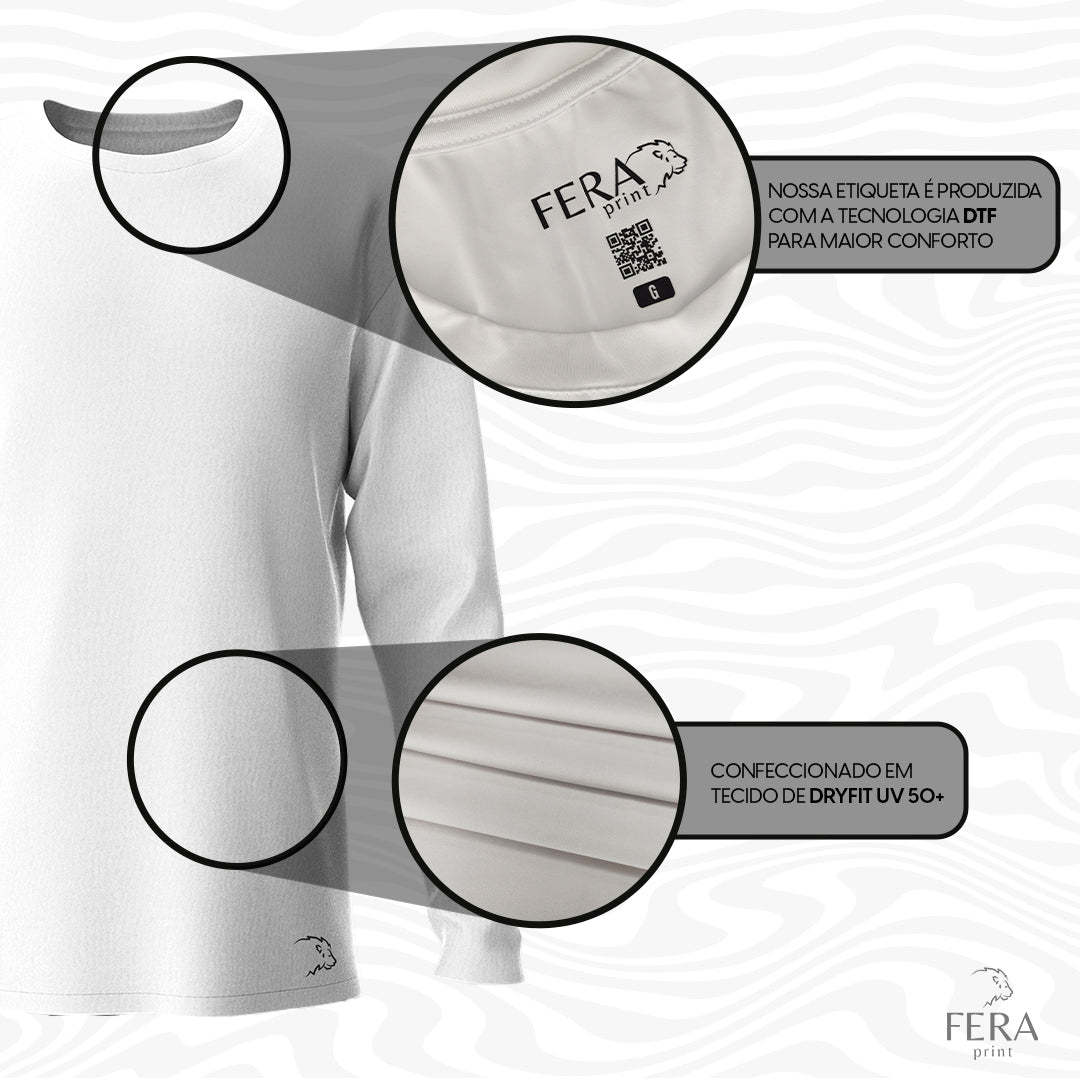 Camiseta UV Manga Longa Masculina