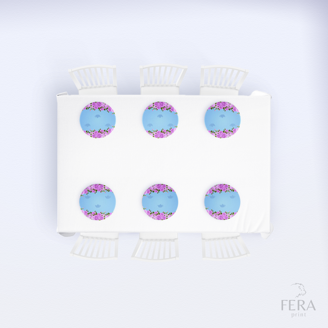 Kit 6 Capas de Sousplat Alice Sublimado
