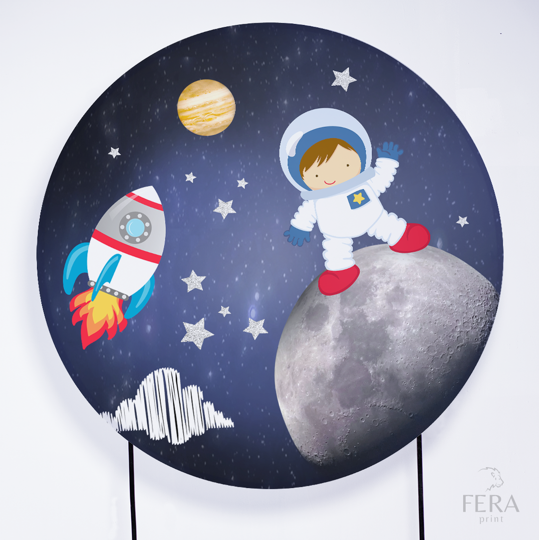 Kit Painéis + Trio Capa Cilindro Casado Astronauta Sublimado
