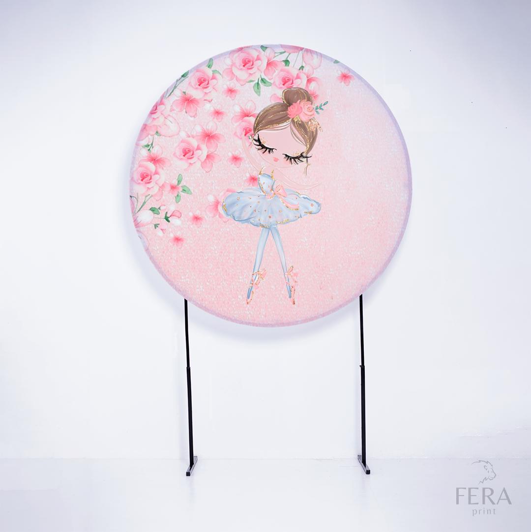 Painel Redondo Bailarina Moça Sublimado