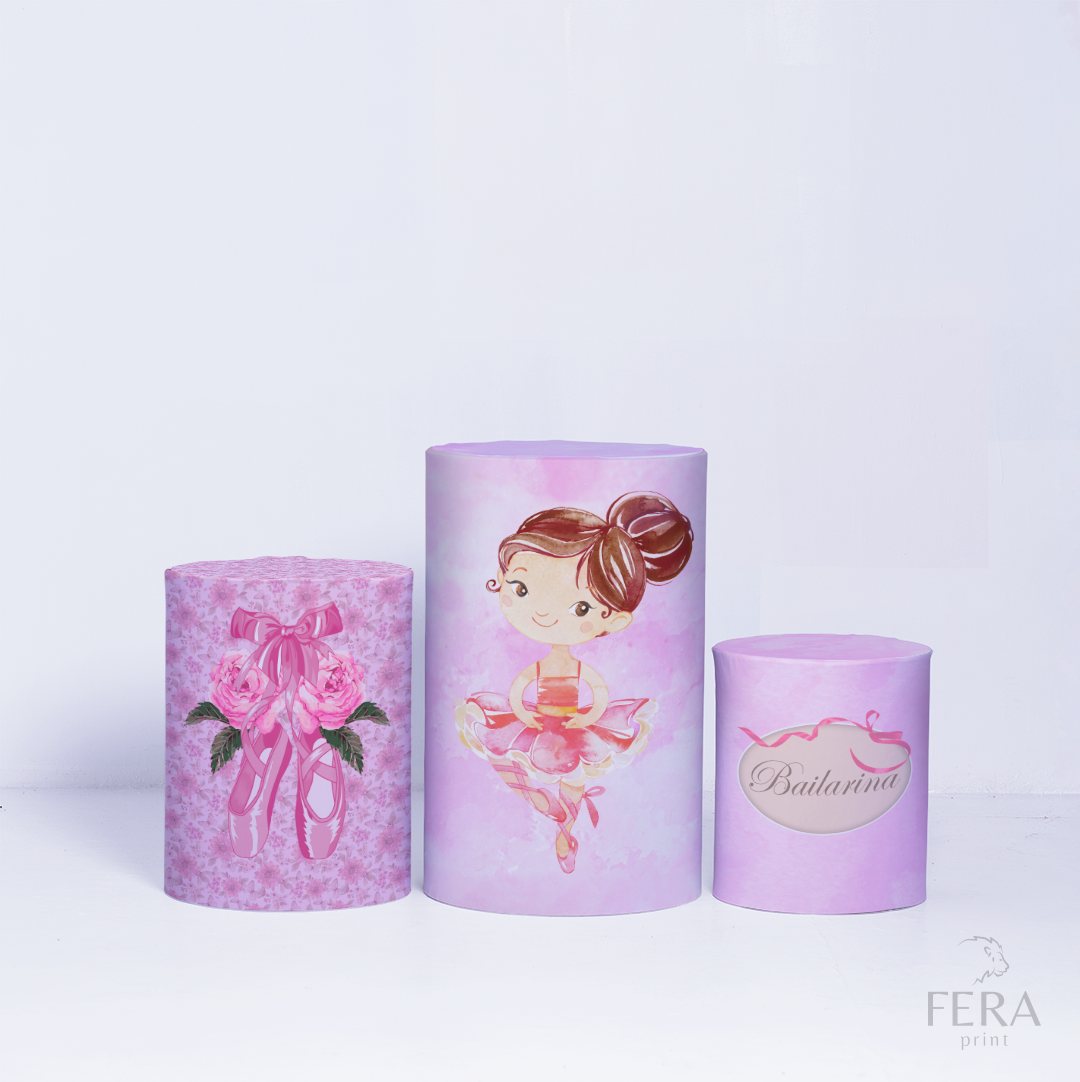 Kit Painéis + Trio Capa Cilindro Casado Bailarina c/ Elástico Veste Fácil