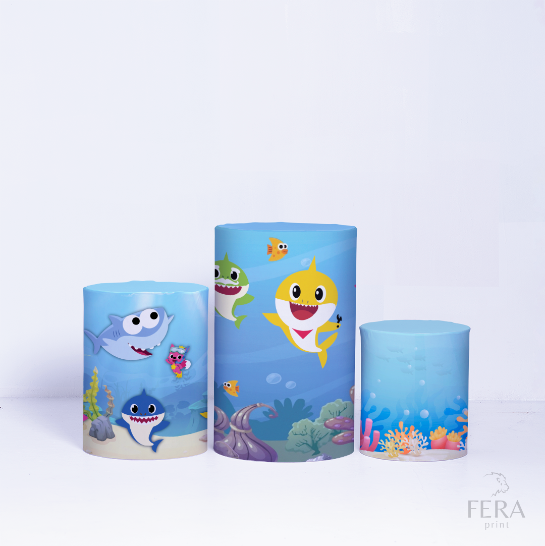 Kit Capa Cilindros + Capa Painel Bebê Tubarão Sublimado
