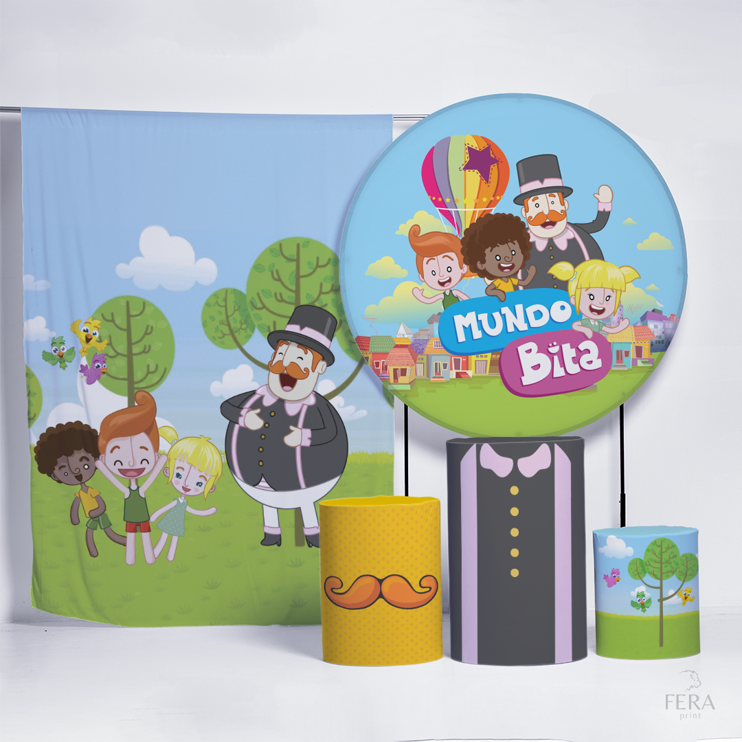 Kit Painéis + Trio Capa Cilindro Casado Bigode Sublimado
