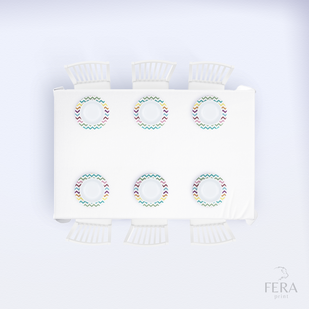 Kit 6 Capas de Sousplat Zig Zag Sublimado