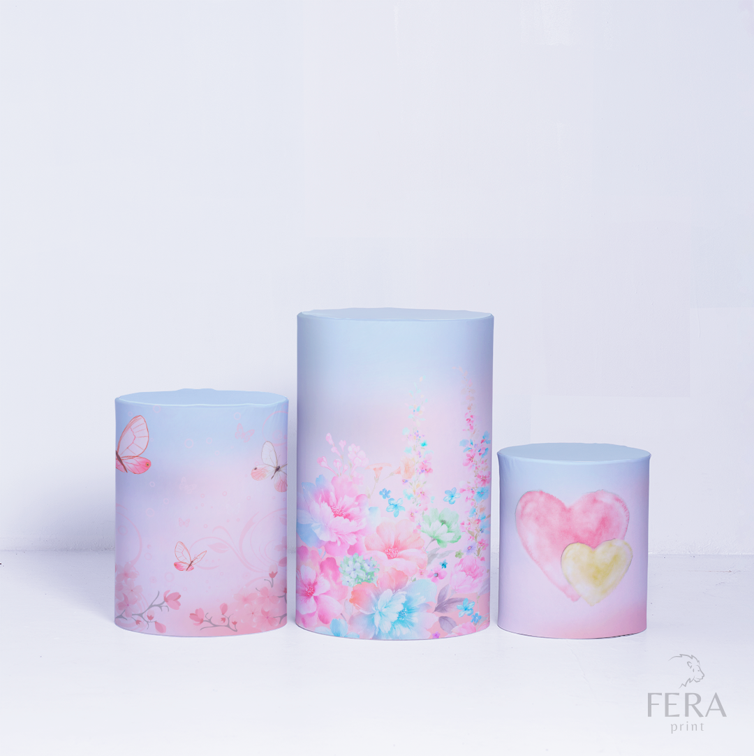 Kit Capa Cilindros + Capa Painel Borboleta Rosa Sublimado