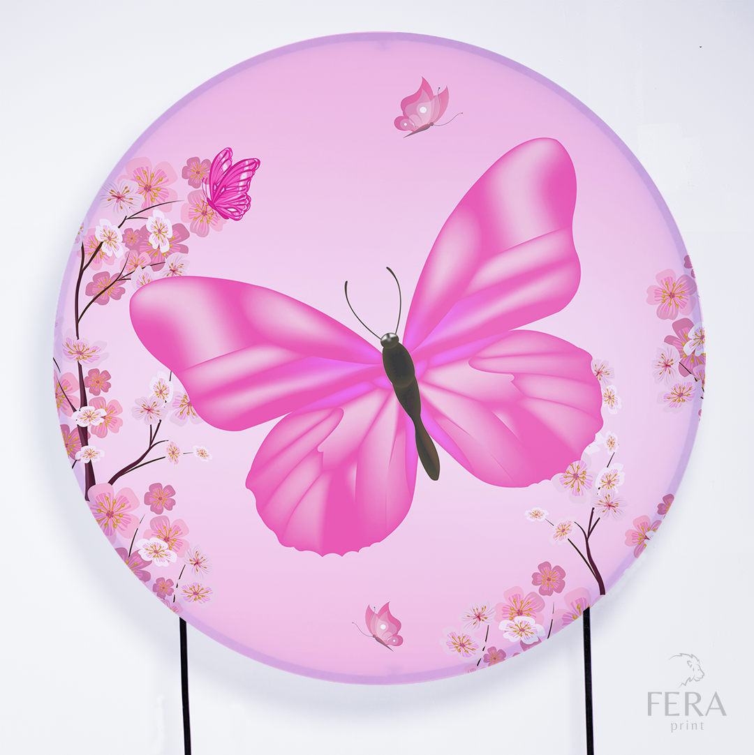 Kit Capa Cilindros + Capa Painel Borboleta Rosa Flores Sublimado