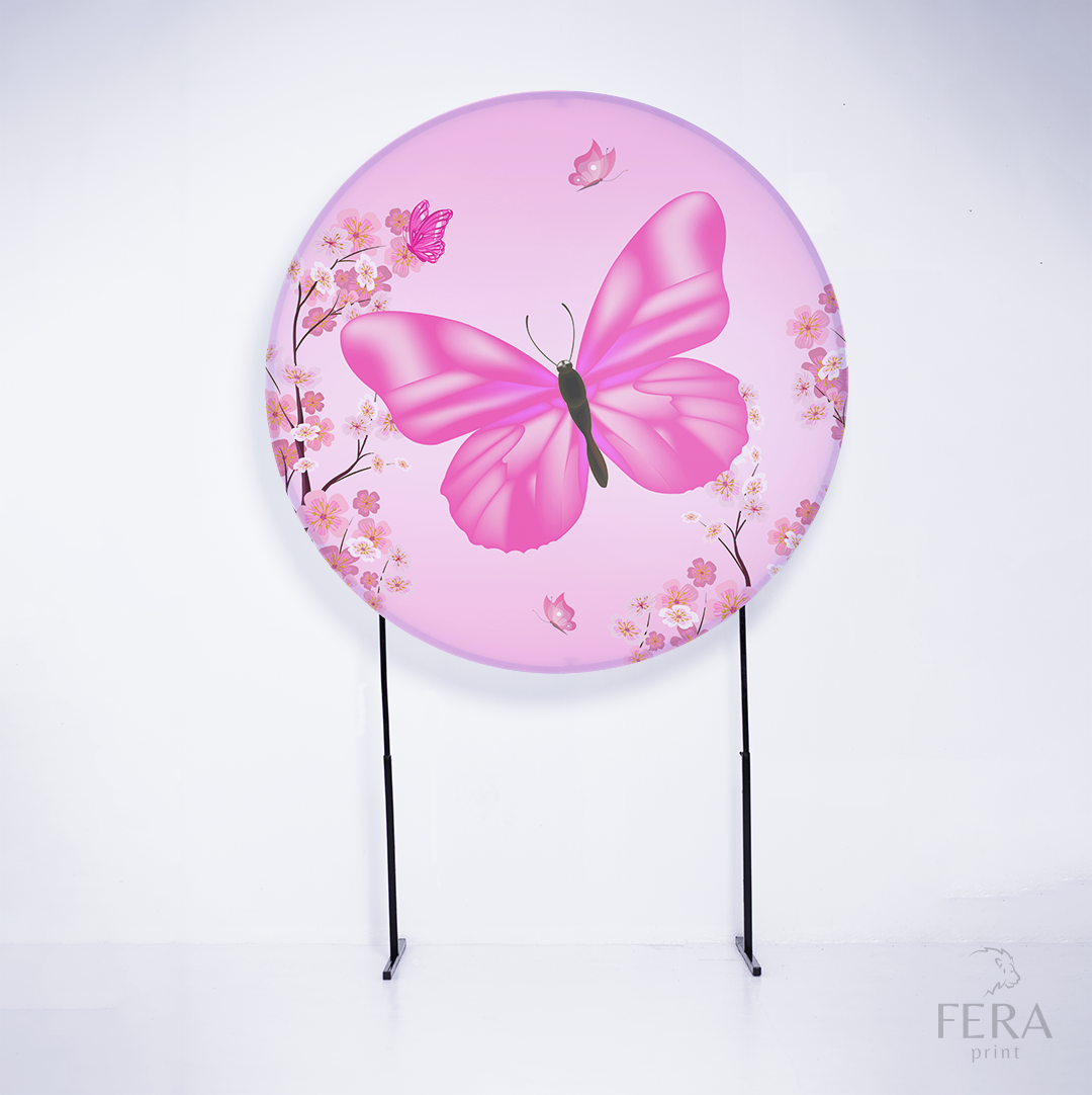 Kit Capa Cilindros + Capa Painel Borboleta Rosa Flores Sublimado