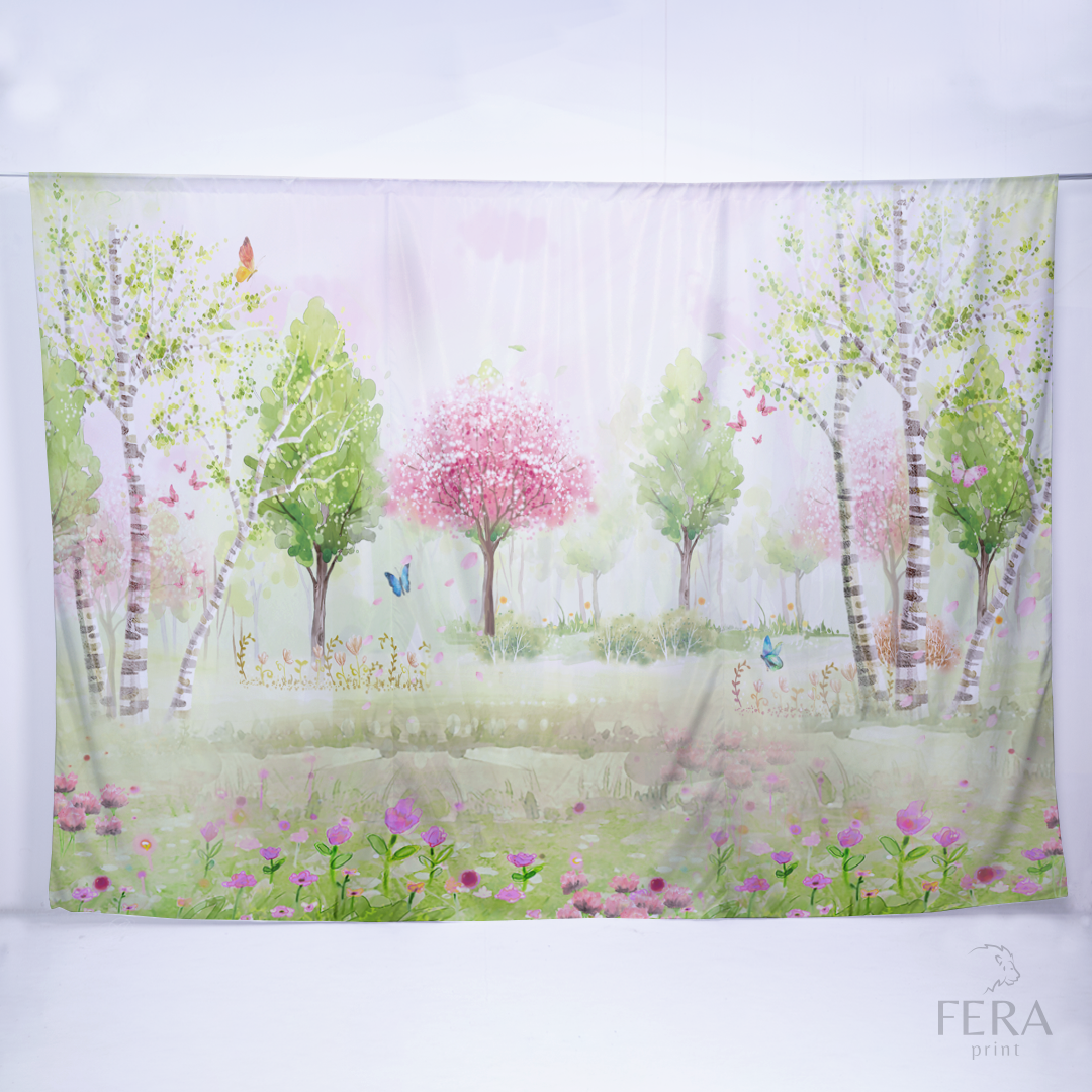 Painel Sublimado Retangular Jardim Rosa