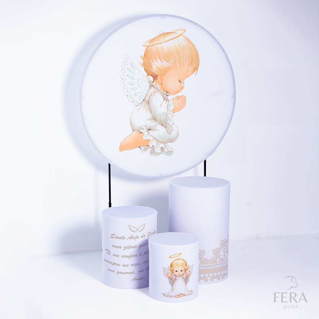 Kit Capa Cilindros + Capa Painel Batizado Sublimado