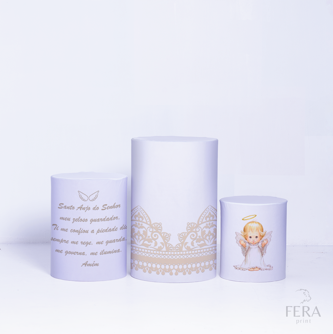 Kit Capa Cilindros + Capa Painel Batizado Sublimado