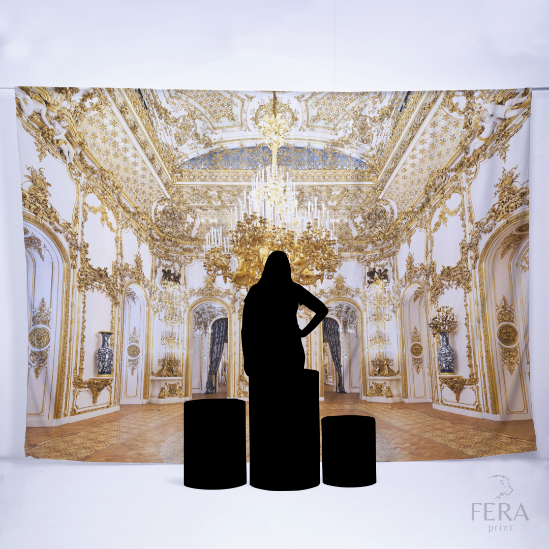 Painel Sublimado Retangular Castelo Dourado