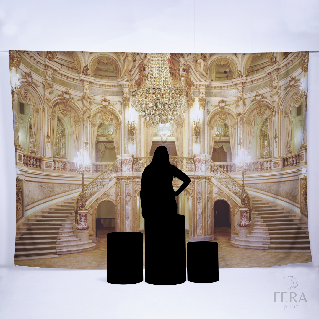 Painel Sublimado Retangular Escadaria Castelo
