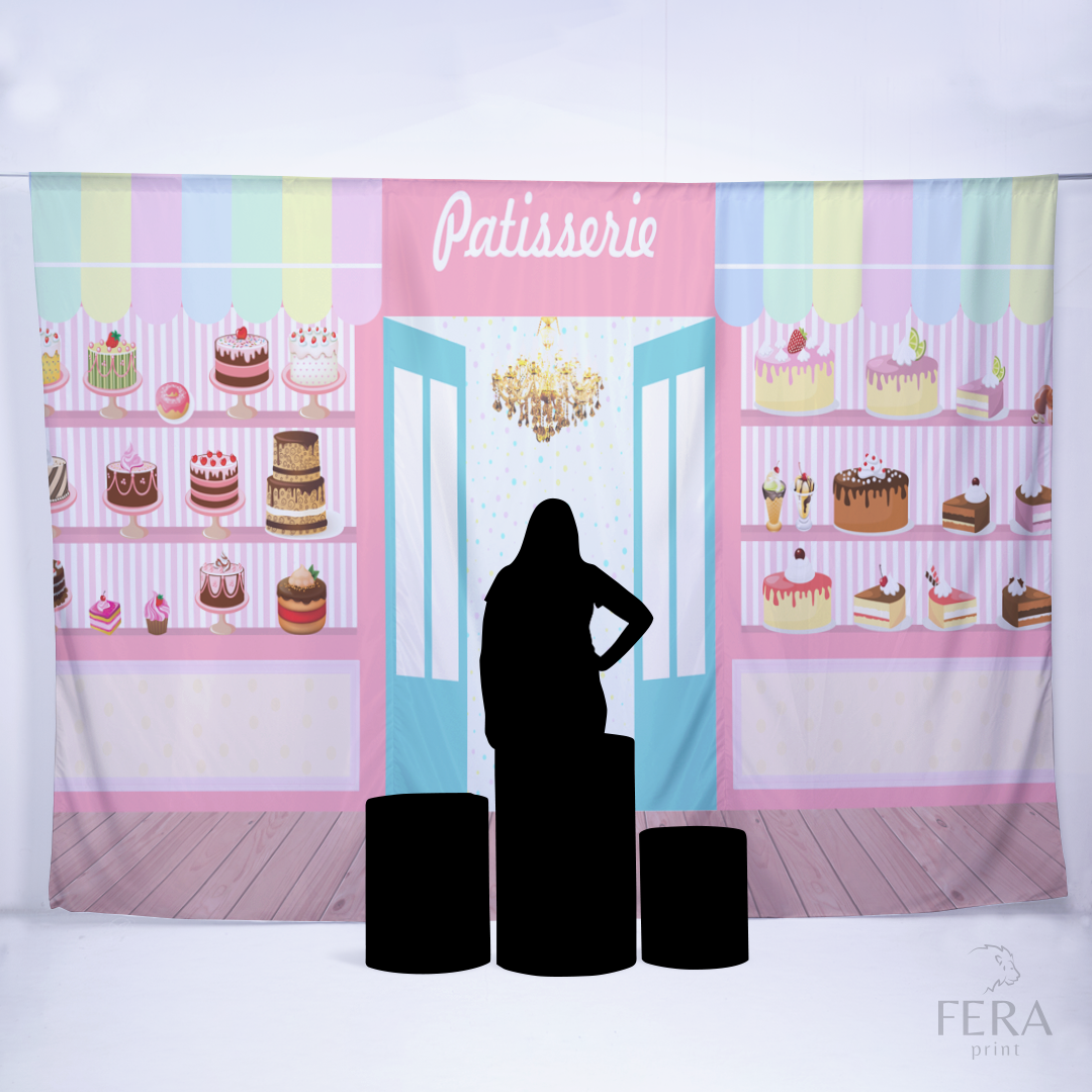 Painel Sublimado Retangular Confeitaria